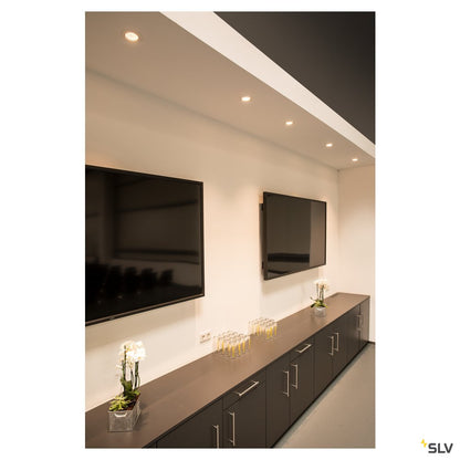 SLV NEW TRIA 68 rund, Indoor Deckeneinbauleuchte, QPAR51, weiß, 50W