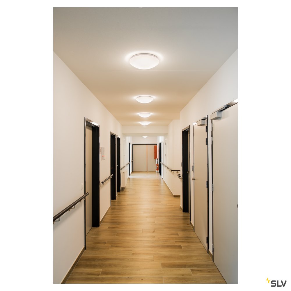 SLV LIPSY 40 Dome, LED Outdoor Wand- und Deckenaufbauleuchte, weiß, IP44, 3000/4000K