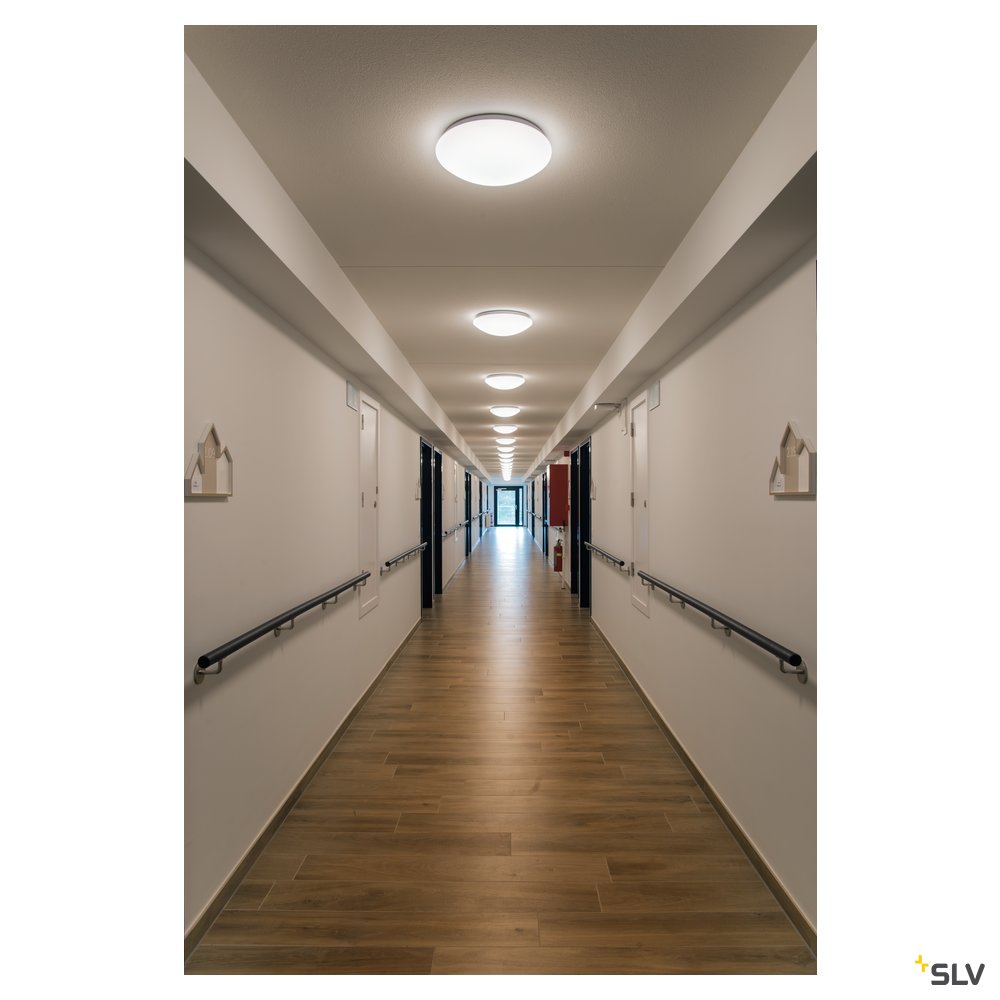 SLV LIPSY 40 Dome, LED Outdoor Wand- und Deckenaufbauleuchte, weiß, IP44, 3000/4000K