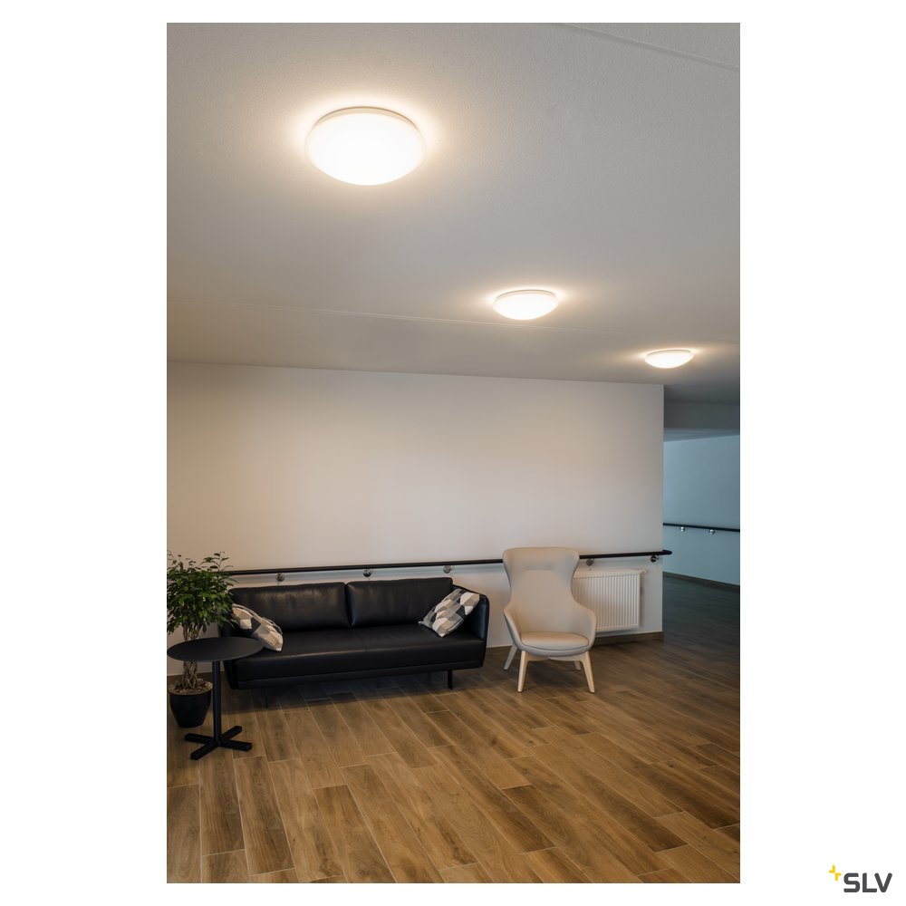 SLV LIPSY 50 Dome, LED Outdoor Wand- und Deckenaufbauleuchte, weiß, IP44, 3000/4000K