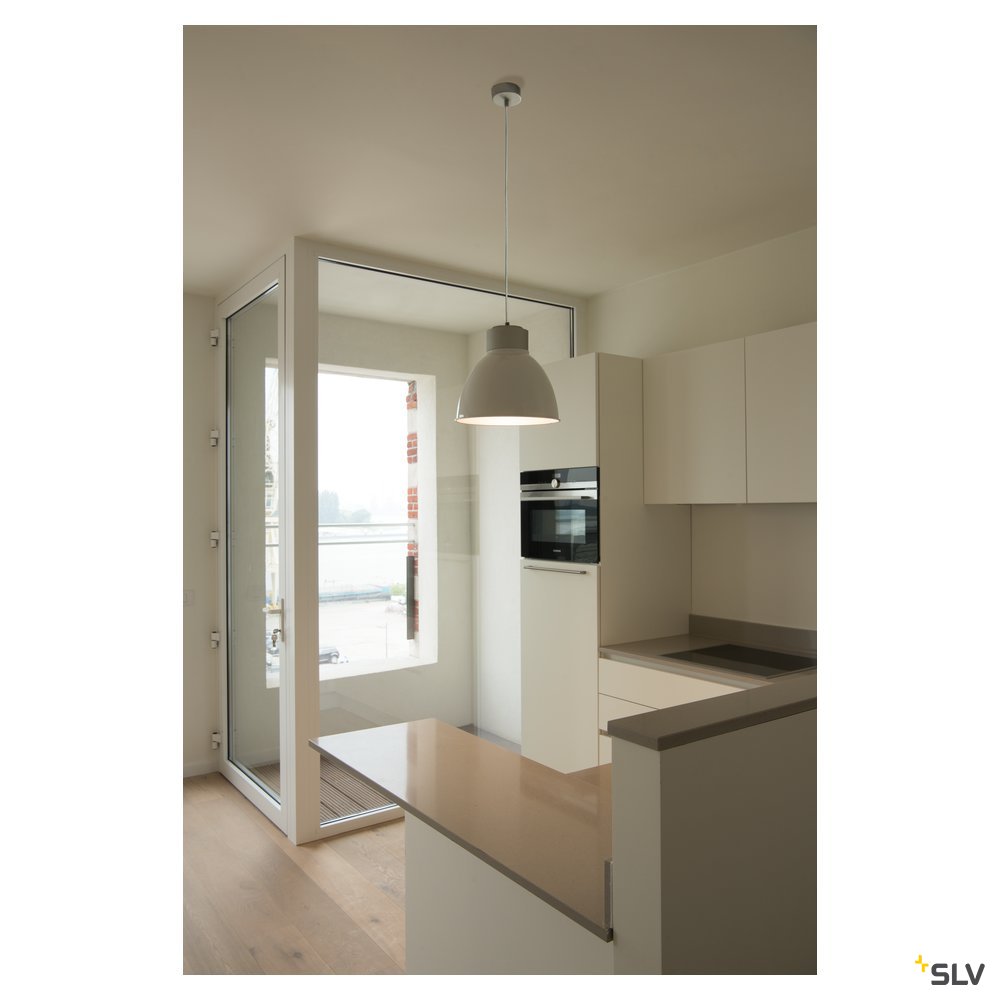 SLV PARA DOME E27, PD, Indoor Pendelleuchte, weiß, max. 150W