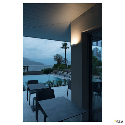 SLV PEMA® WL, LED Outdoor Wandaufbauleuchte, IP54, silber, 3000K