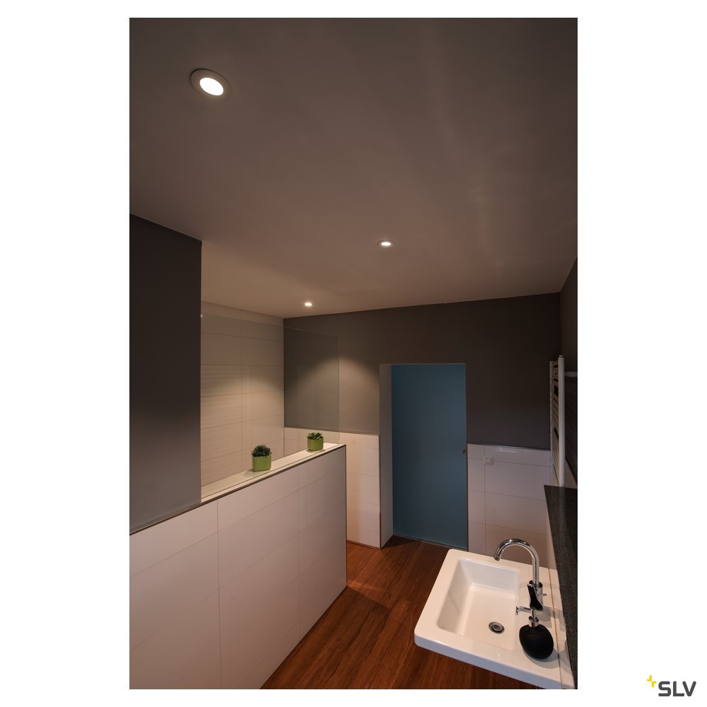 SLV PATTA-I, LED Outdoor Deckeneinbauleuchte, rund DL IP65 weiß 1800-3000K