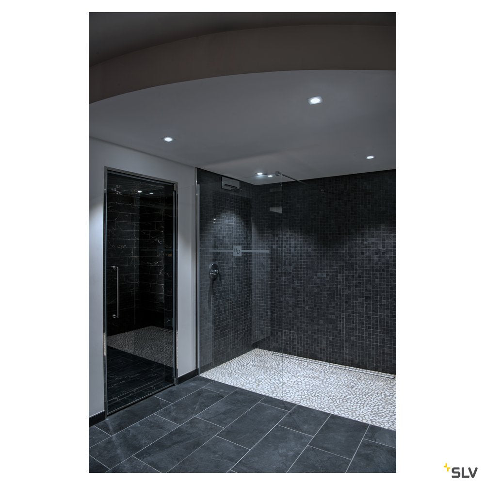SLV PATTA-I, LED Outdoor Deckeneinbauleuchte, eckig DL IP65 weiß 1800-3000K