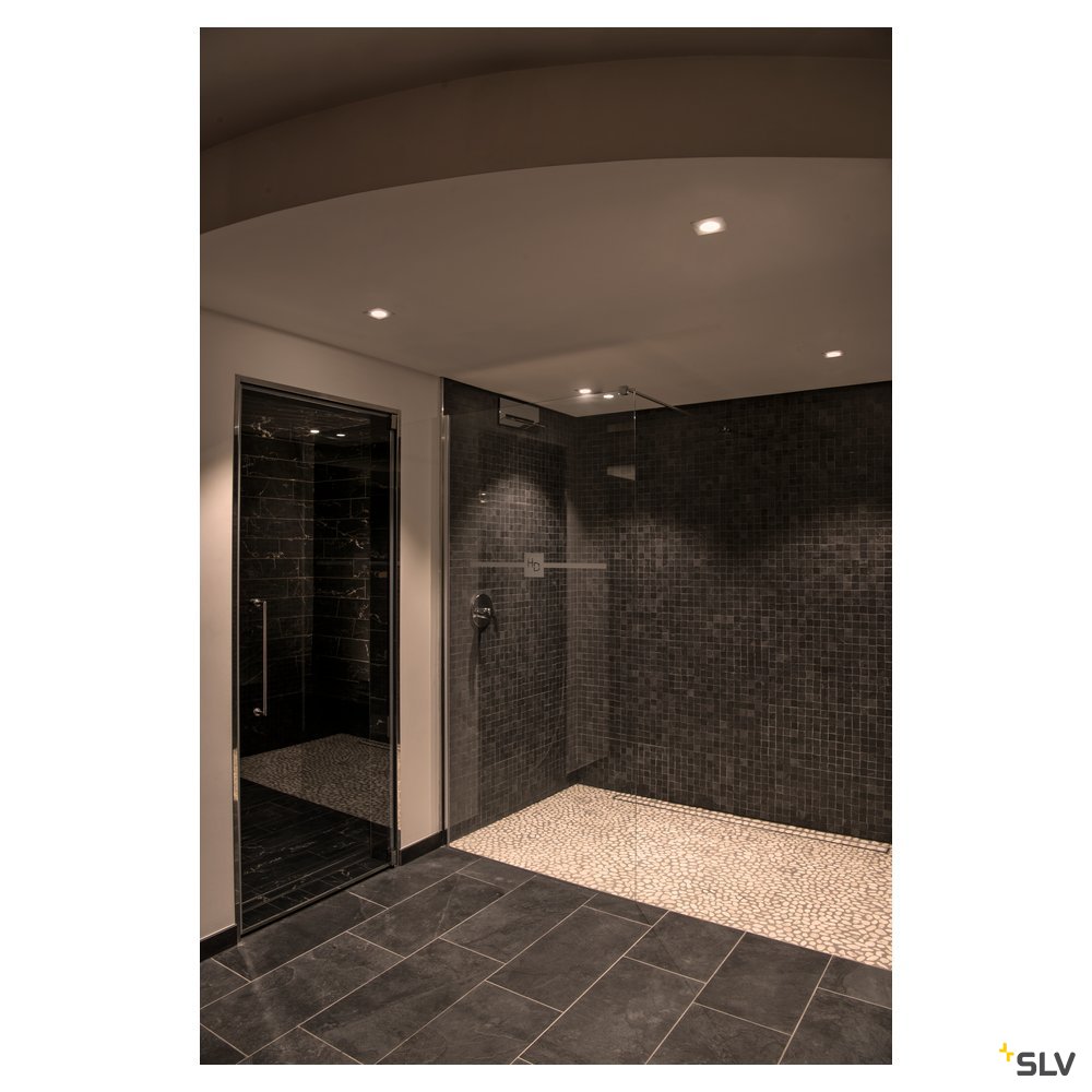 SLV PATTA-I, LED Outdoor Deckeneinbauleuchte, eckig DL IP65 weiß 1800-3000K
