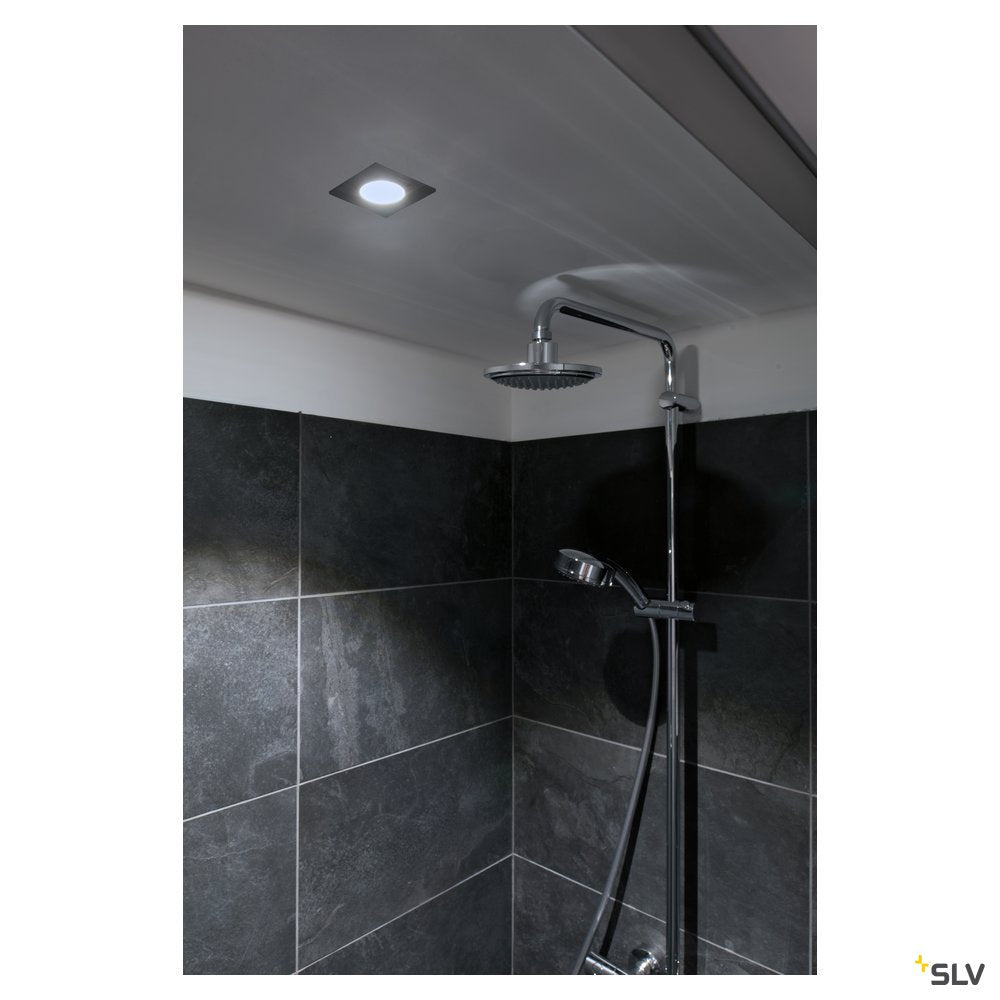 SLV PATTA-I, LED Outdoor Deckeneinbauleuchte, eckig DL IP65 weiß 1800-3000K