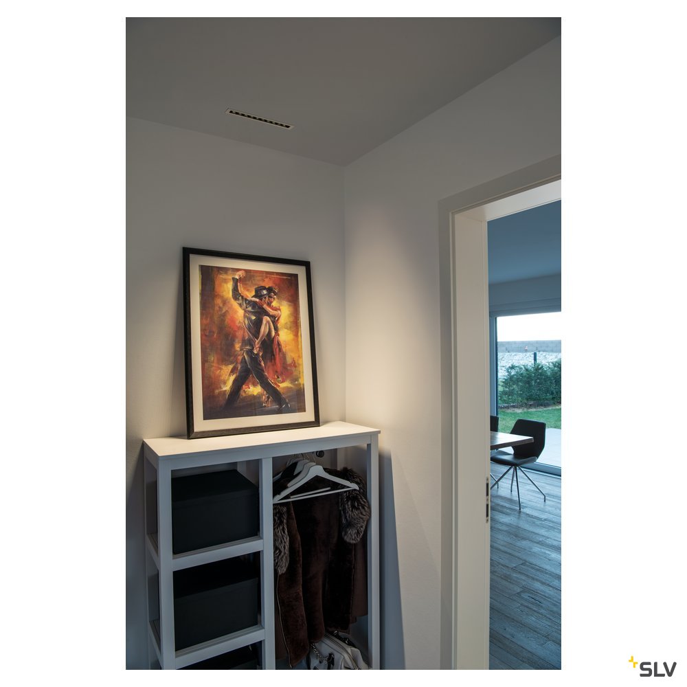 SLV MILANDO DL, LED Indoor Deckeneinbauleuchte, schwarz/weiß, 3000K, 1700lm