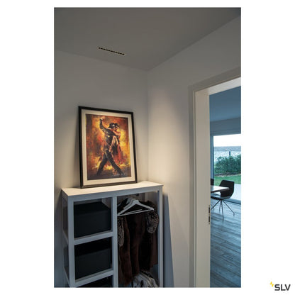 SLV MILANDO DL, LED Indoor Deckeneinbauleuchte, schwarz/weiß, 3000K, 1700lm