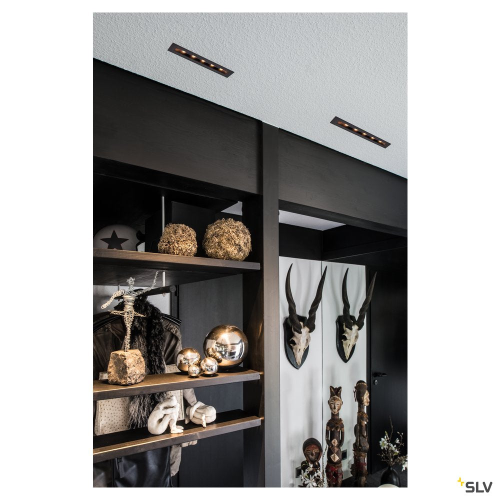 SLV MILANDO DL, LED Indoor Deckeneinbauleuchte, schwarz, 3000K, 800lm