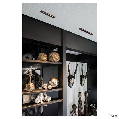 SLV MILANDO DL, LED Indoor Deckeneinbauleuchte, schwarz, 3000K, 800lm