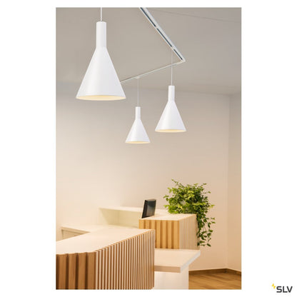 SLV PHELIA PD, Indoor Pendelleuchte, E27, weiß, max. 23W, 28cm