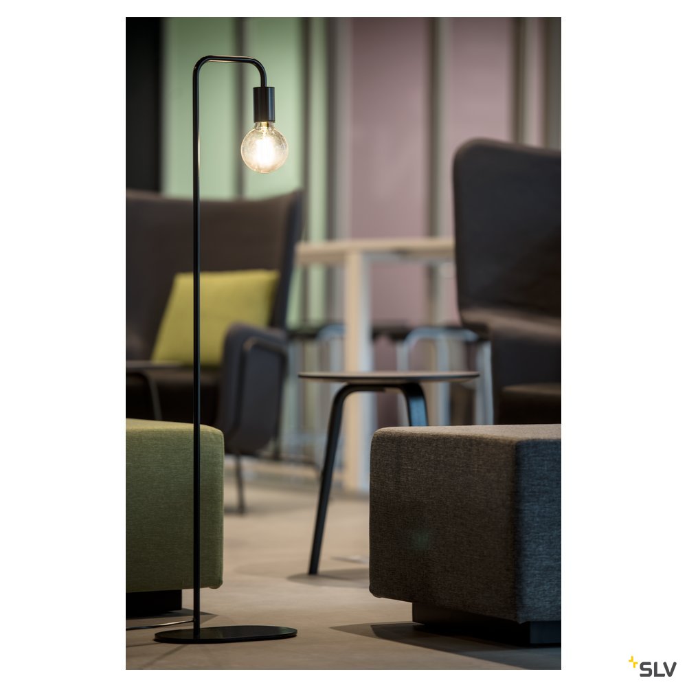 SLV FITU FL, Indoor Stehleuchte, E27, schwarz, max. 24W