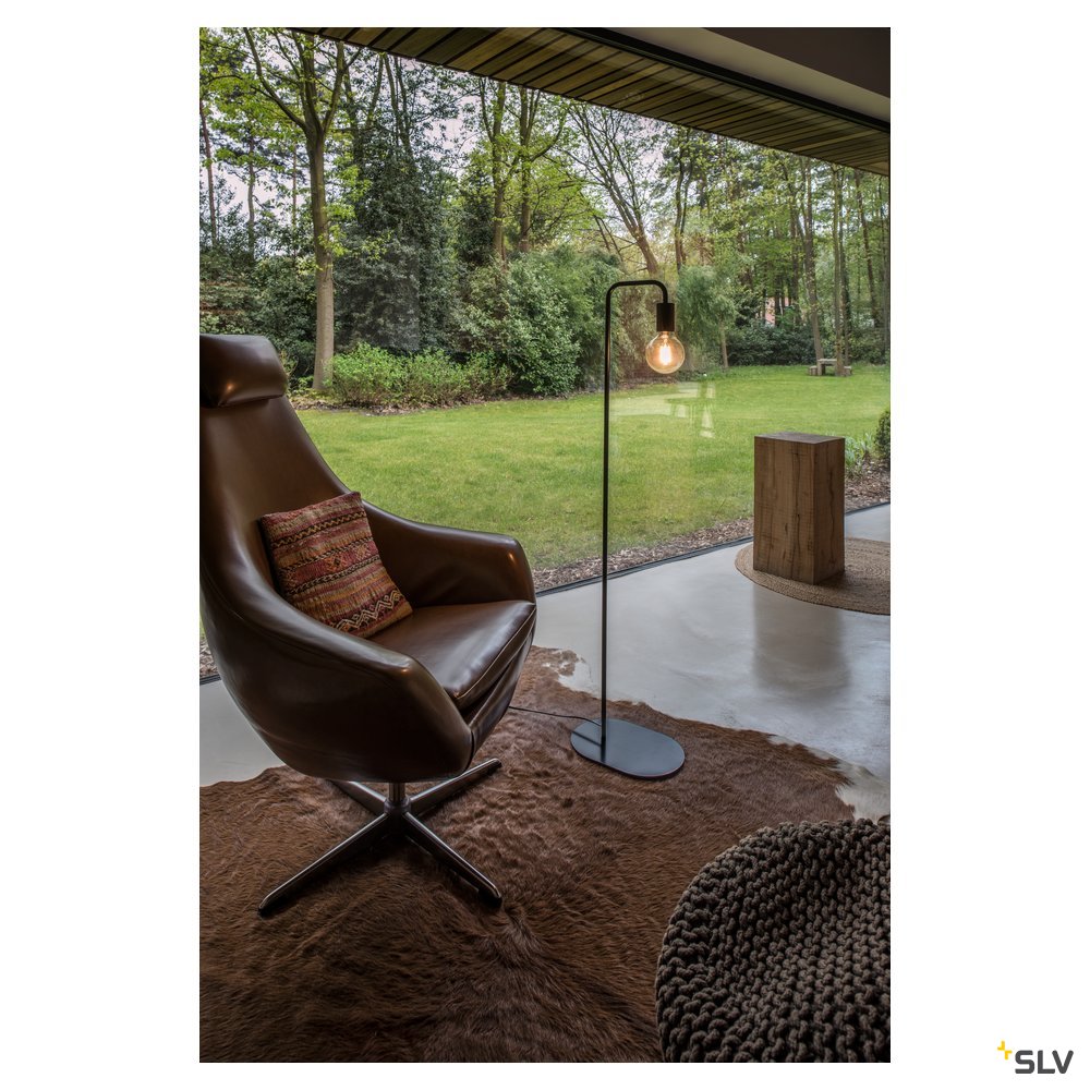 SLV FITU FL, Indoor Stehleuchte, E27, schwarz, max. 24W