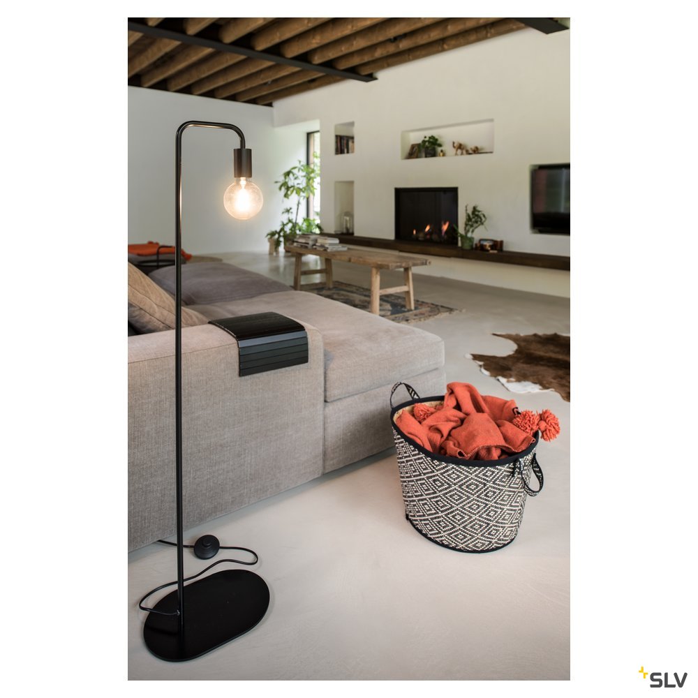 SLV FITU FL, Indoor Stehleuchte, E27, schwarz, max. 24W