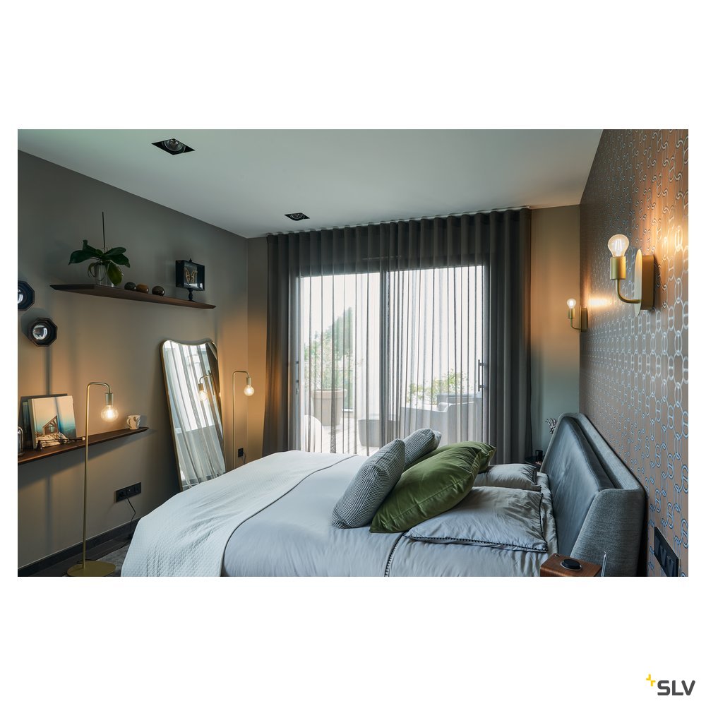 SLV FITU WL, Indoor Wandaufbauleuchte, E27, gold, max. 24W