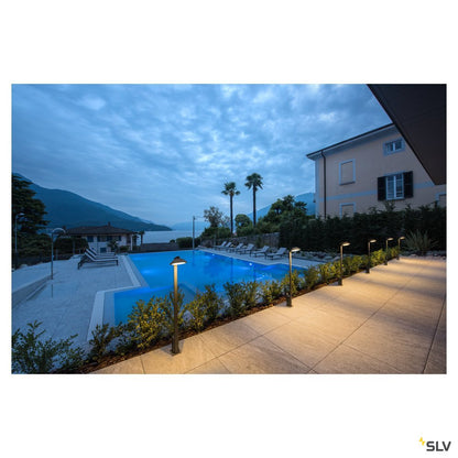 SLV MALU Pole, LED Outdoor Stehleuchte, anthrazit, IP44, 3000K