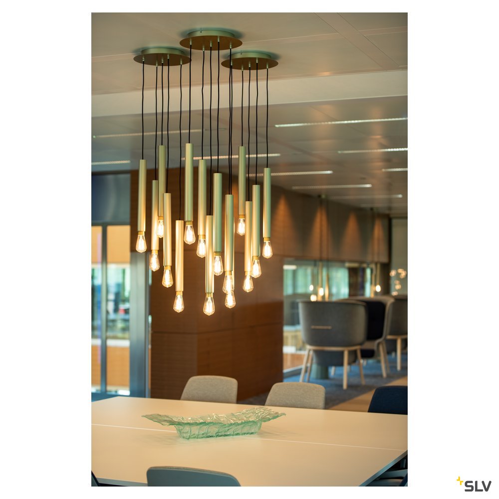 SLV FITU PD, Indoor Pendelleuchte, E27, soft gold, max. 60W