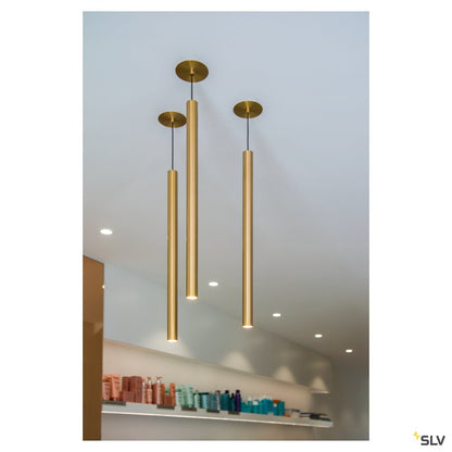SLV HELIA 30 PD, LED Indoor Pendelleuchte, soft gold, 3000K, Einbauversion