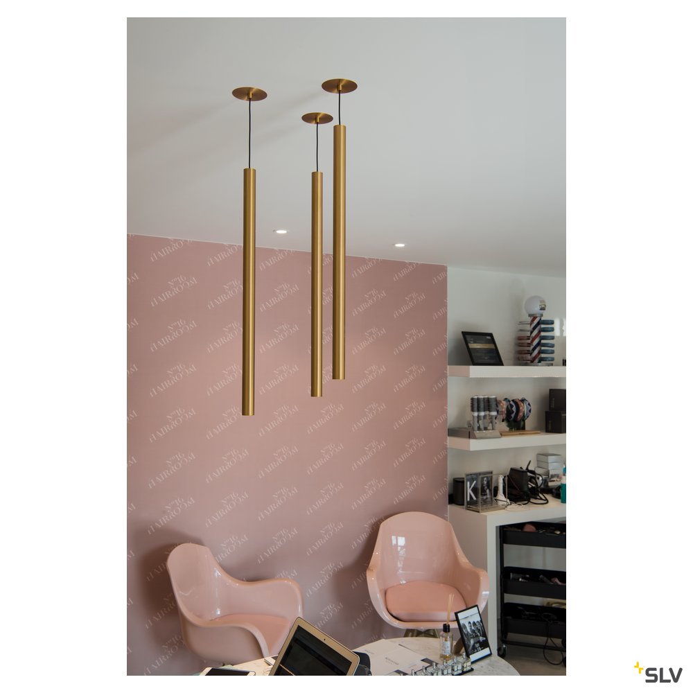 SLV HELIA 30 PD, LED Indoor Pendelleuchte, soft gold, 3000K, Einbauversion