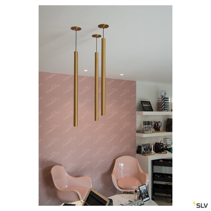 SLV HELIA 30 PD, LED Indoor Pendelleuchte, soft gold, 3000K, Einbauversion