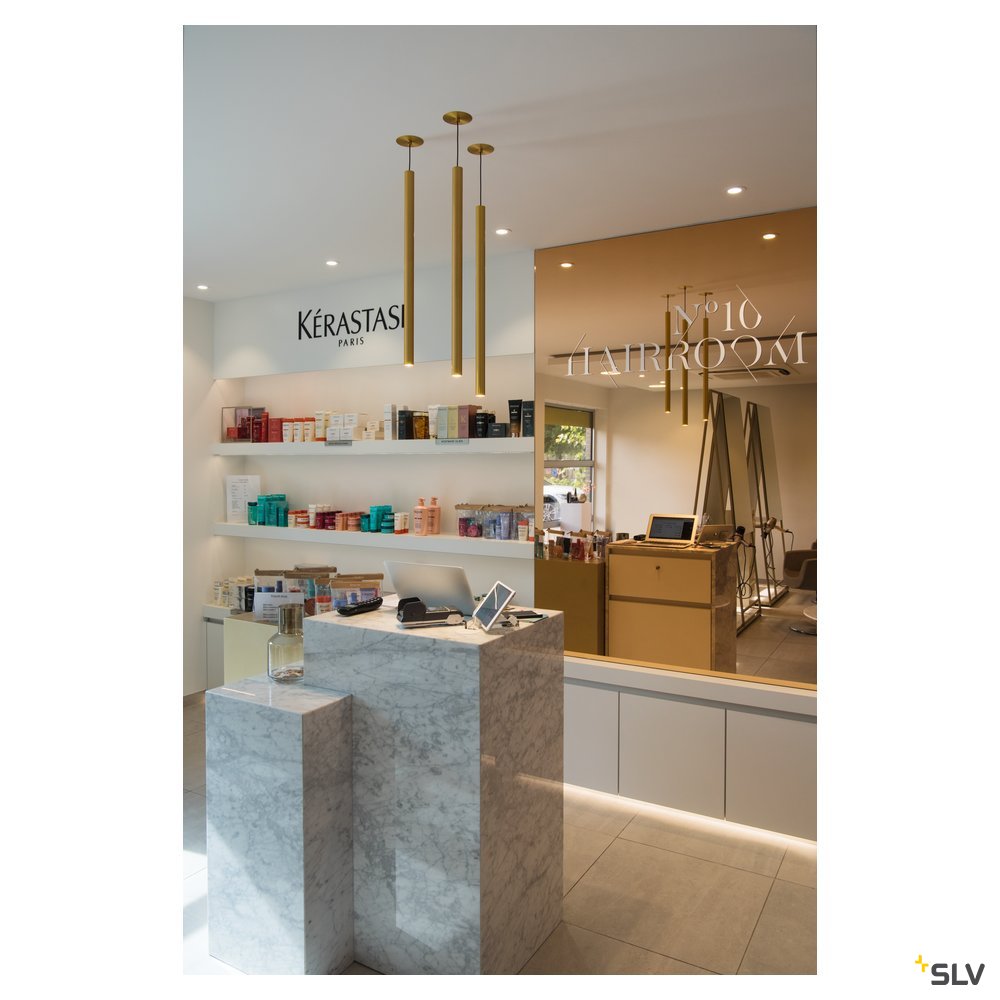 SLV HELIA 30 PD, LED Indoor Pendelleuchte, soft gold, 3000K, Einbauversion
