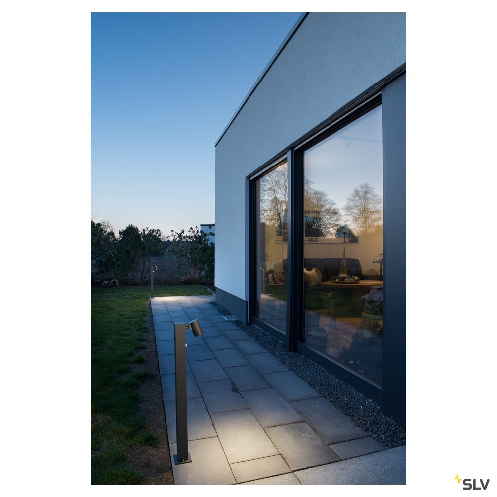 SLV HELIA I Sensor FL Outdoor LED Stehleuchte mit Bewegungsmelder anthrazit 3000K IP55