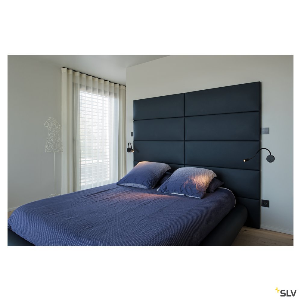 SLV DIO FLEX PLATE LED, LED Indoor Wandaufbauleuchte, schwarz, 3000K