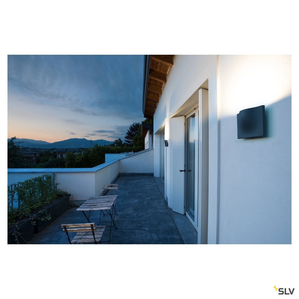 SLV VILUA II WL Outdoor Wandaufbauleuchte anthrazit 3000K IP54 100° 810lm