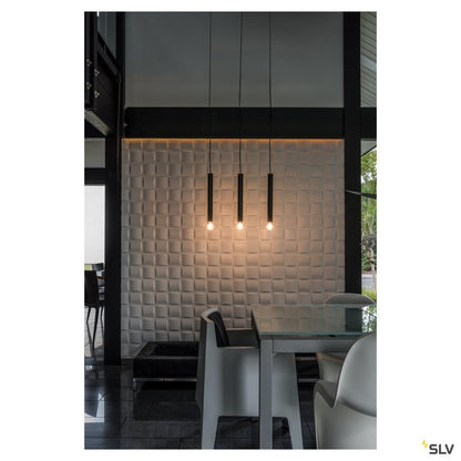 SLV FITU PD E27 Indoor Pendelleuchte schwarz 5m Kabel mit offenem Kabelende