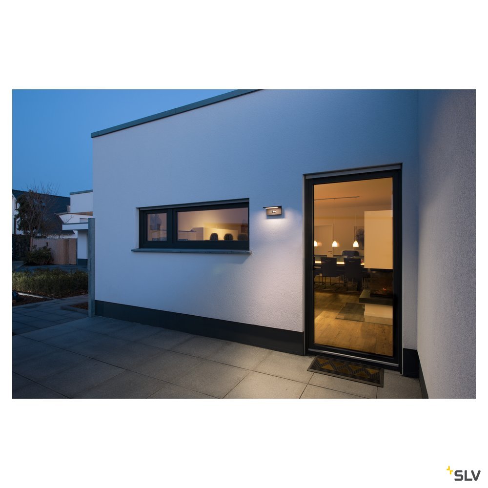 SLV ANGOLUX SOLAR WL LED Outdoor Wandaufbauleuchte anthrazit 3000K