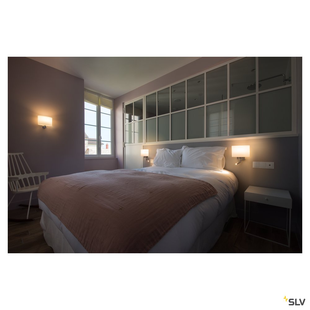 SLV KENKUA E27 Indoor LED Wandaufbauleuchte chrom