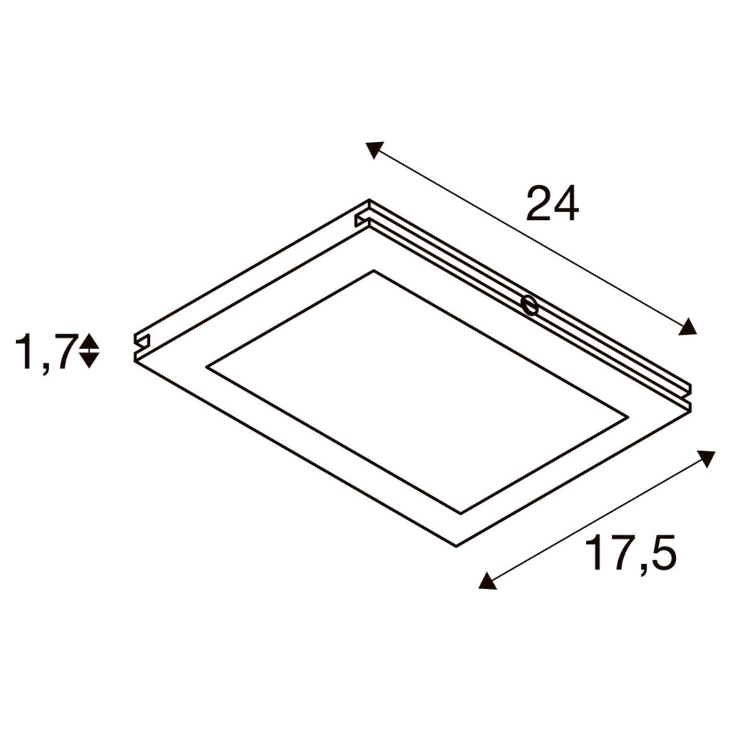 SLV PLYTTA rectangular, Seilleuchte für TENSEO Niedervolt-Seilsystem, 2700K, weiß
