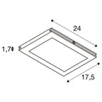 SLV PLYTTA rectangular, Seilleuchte für TENSEO Niedervolt-Seilsystem, 2700K, weiß