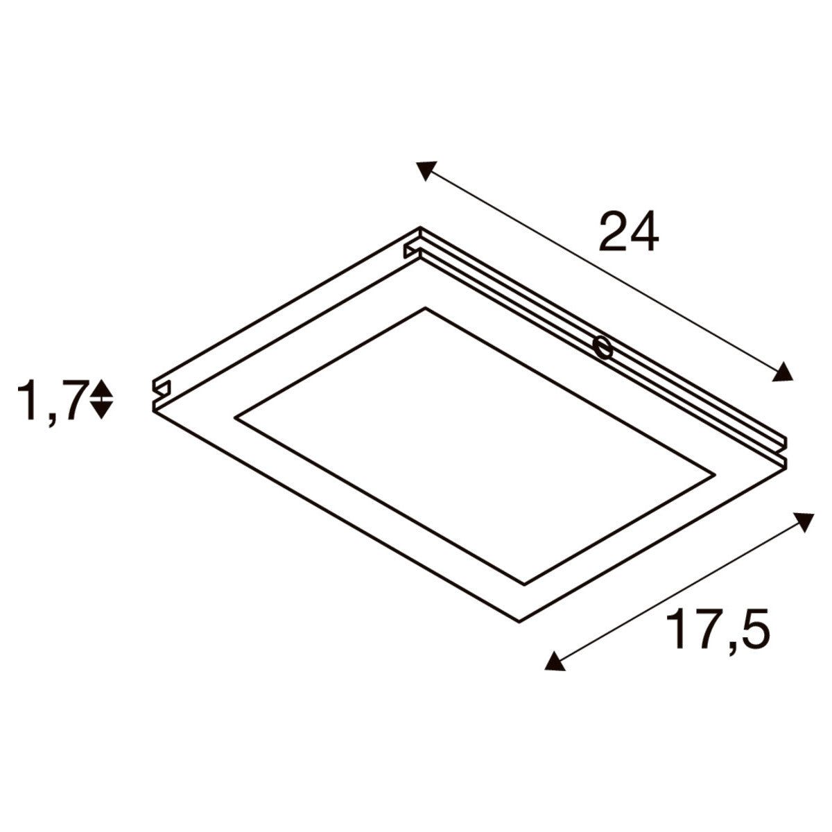 SLV PLYTTA rectangular, Seilleuchte für TENSEO Niedervolt-Seilsystem, 2700K, weiß