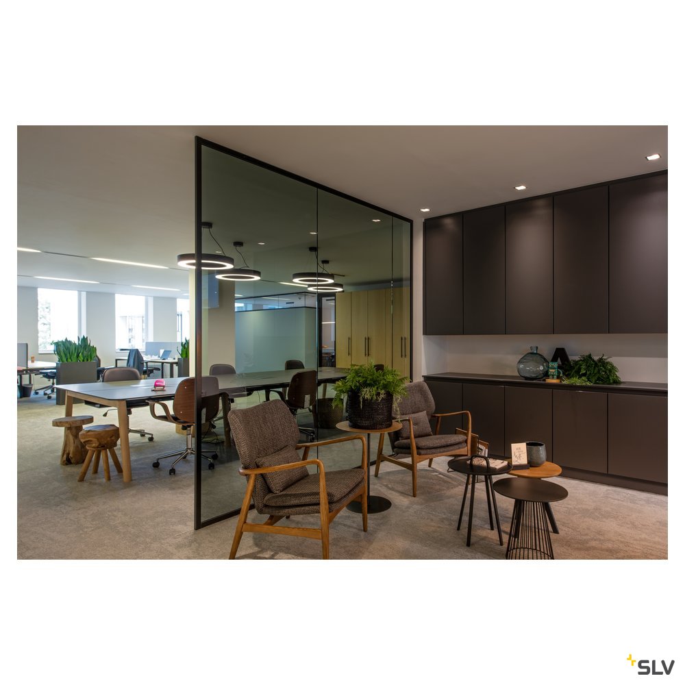 SLV MEDO RING 60 DALI Indoor LED Pendelleuchte schwarz 3000K