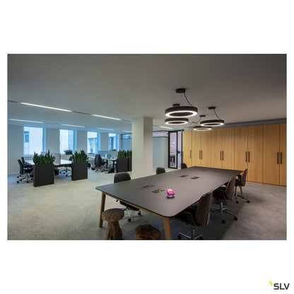 SLV MEDO RING 60 DALI Indoor LED Pendelleuchte schwarz 3000K