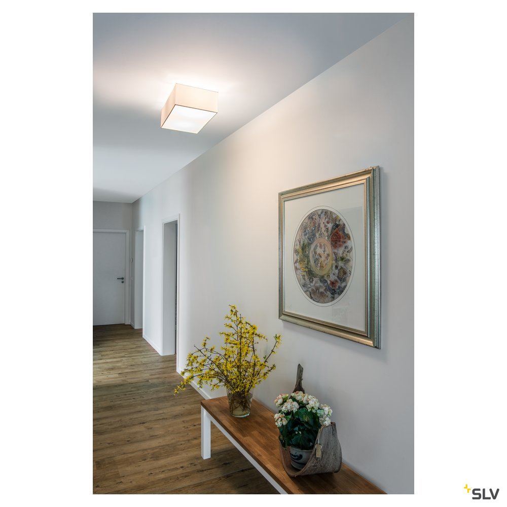 SLV ACCANTO SQUARE E27 Indoor Deckenaufbauleuchte weiß