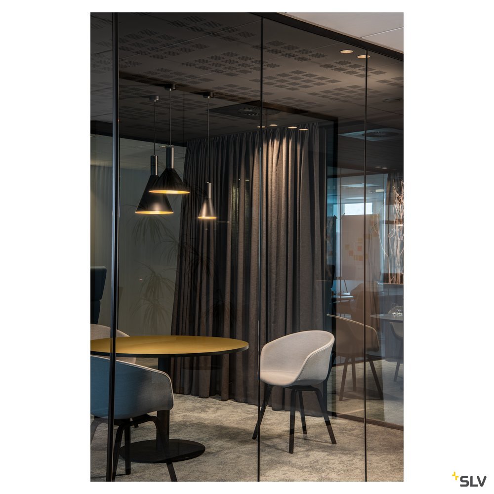 SLV PHELIA 130 E27 Indoor Pendelleuchte schwarz/gold