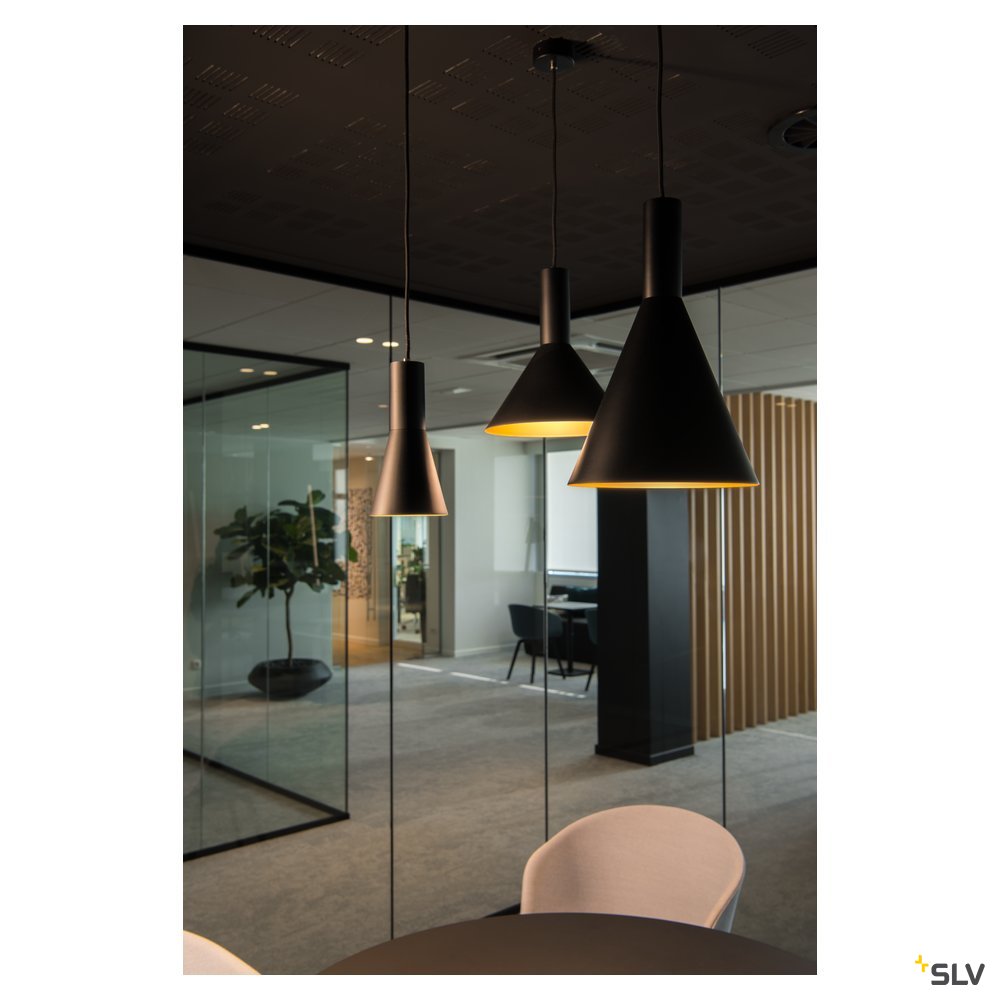 SLV PHELIA 280 E27 Indoor Pendelleuchte schwarz/gold