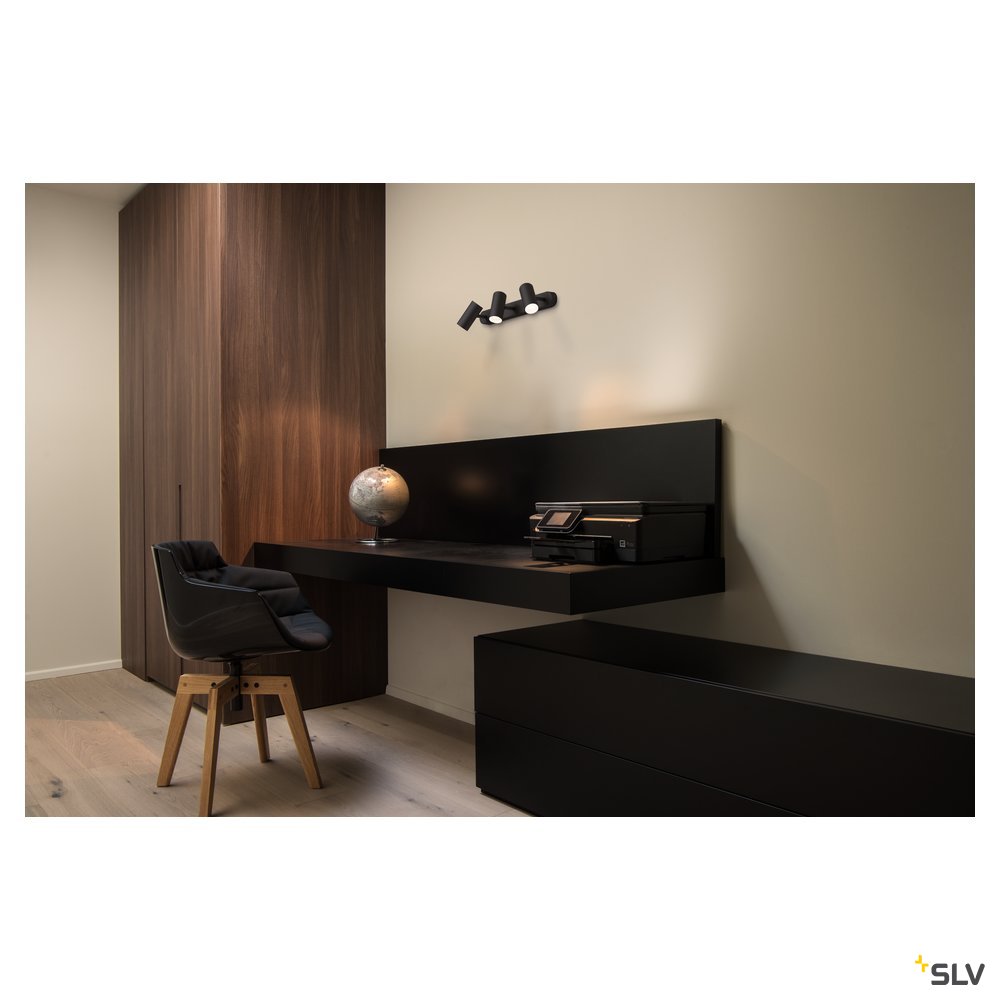 SLV NOBLO III Indoor LED Deckenaufbauleuchte 2700K schwarz