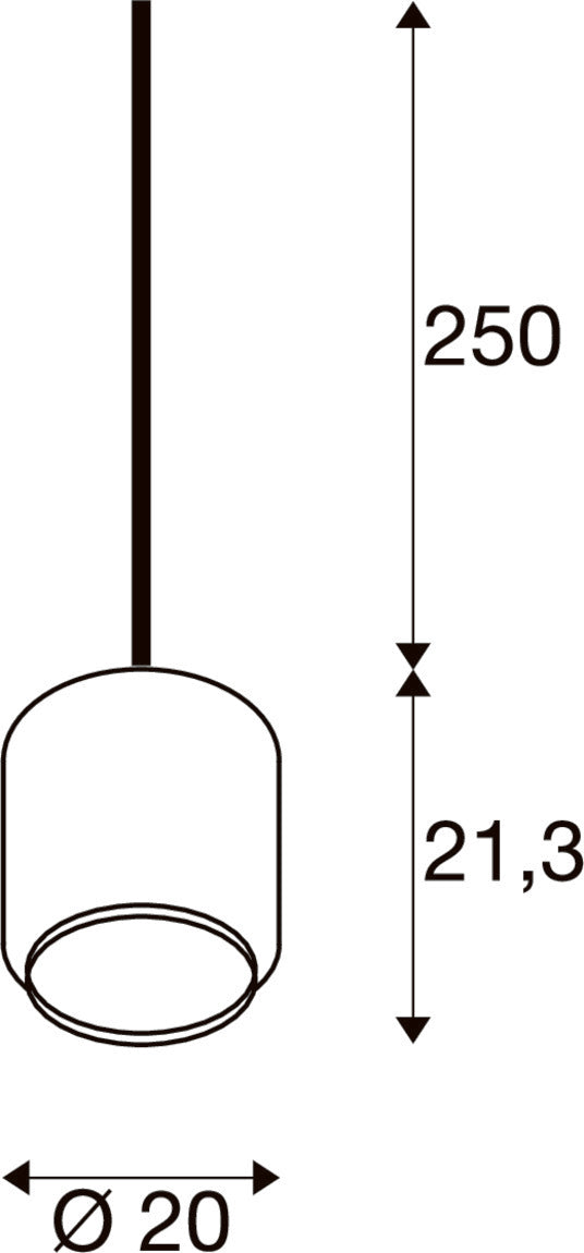 PANTILO 20, Indoor Pendelleuchte E27 kupfer