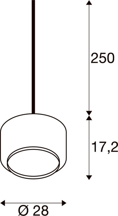 PANTILO 28, Indoor Pendelleuchte E27 chrom