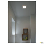 SLV SENSER 18 Indoor LED Deckeneinbauleuchte eckig weiß