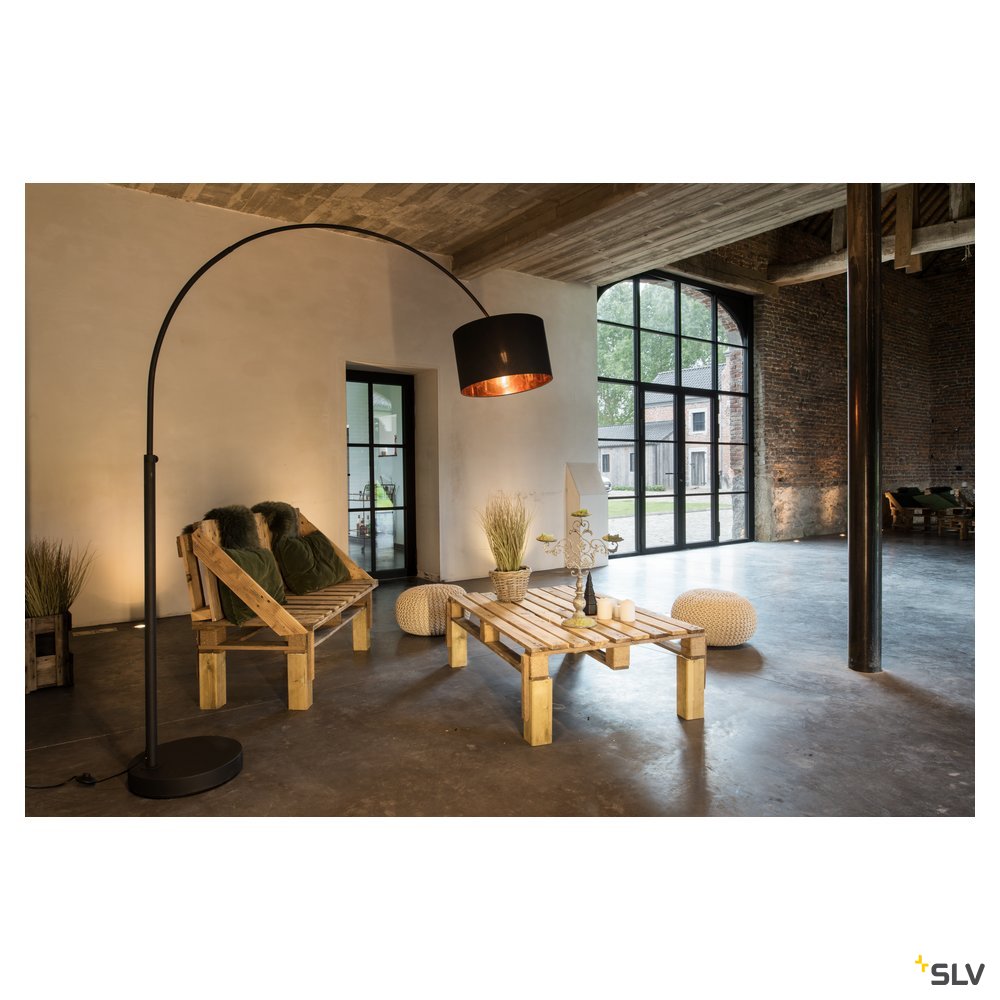 SLV FENDA BOW BASIS E27 Indoor Stehleuchte schwarz