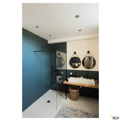 SLV DINGILO Indoor LED Deckeneinbauleuchte schwarz 2700K schwenkbar