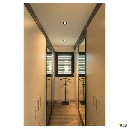SLV NEW TRIA 68 I CS Indoor LED Deckeneinbauleuchte schwarz rund 2700K 38° inkl. Treiber Clipfedern
