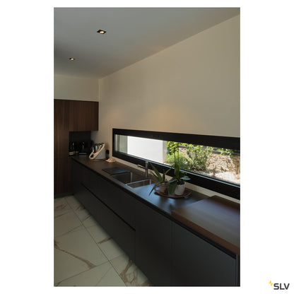 SLV NEW TRIA 68 I CS Indoor LED Deckeneinbauleuchte schwarz eckig 3000K 38° inkl. Treiber Clipfedern