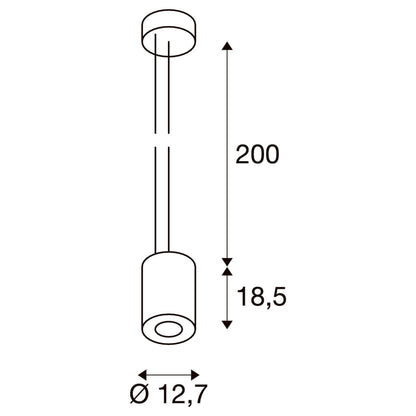 SLV SUPROS PD Indoor LED Pendelleuchte, rund, schwarz, 3000K, 60° Reflektor, CRI90, 2600lm