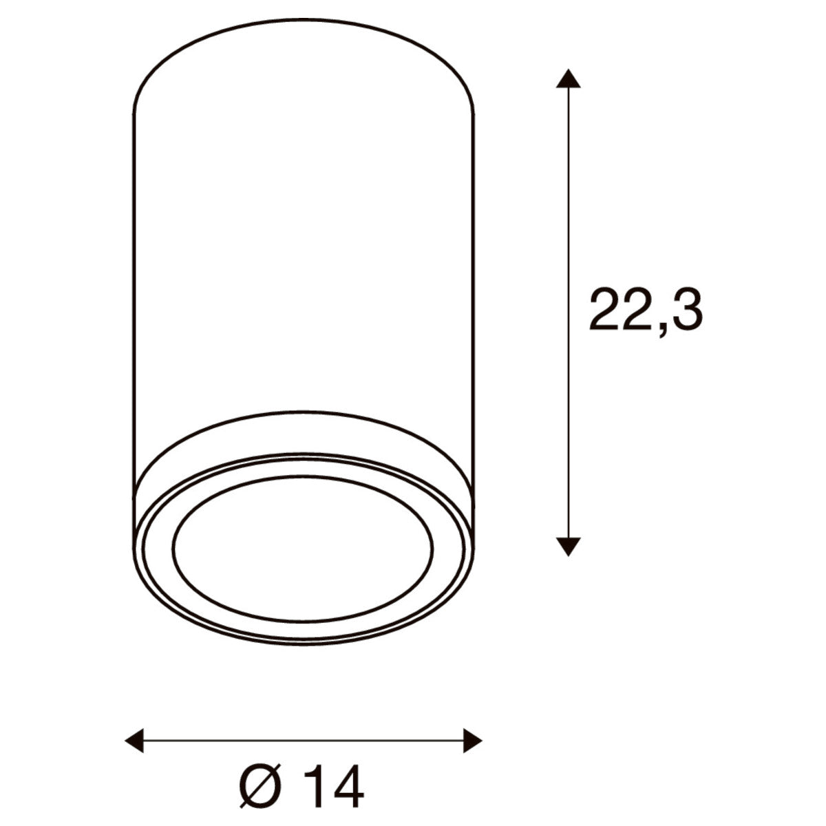 SLV ENOLA ROUND L Outdoor LED Deckenaufbauleuchte anthrazit CCT 3000/4000K