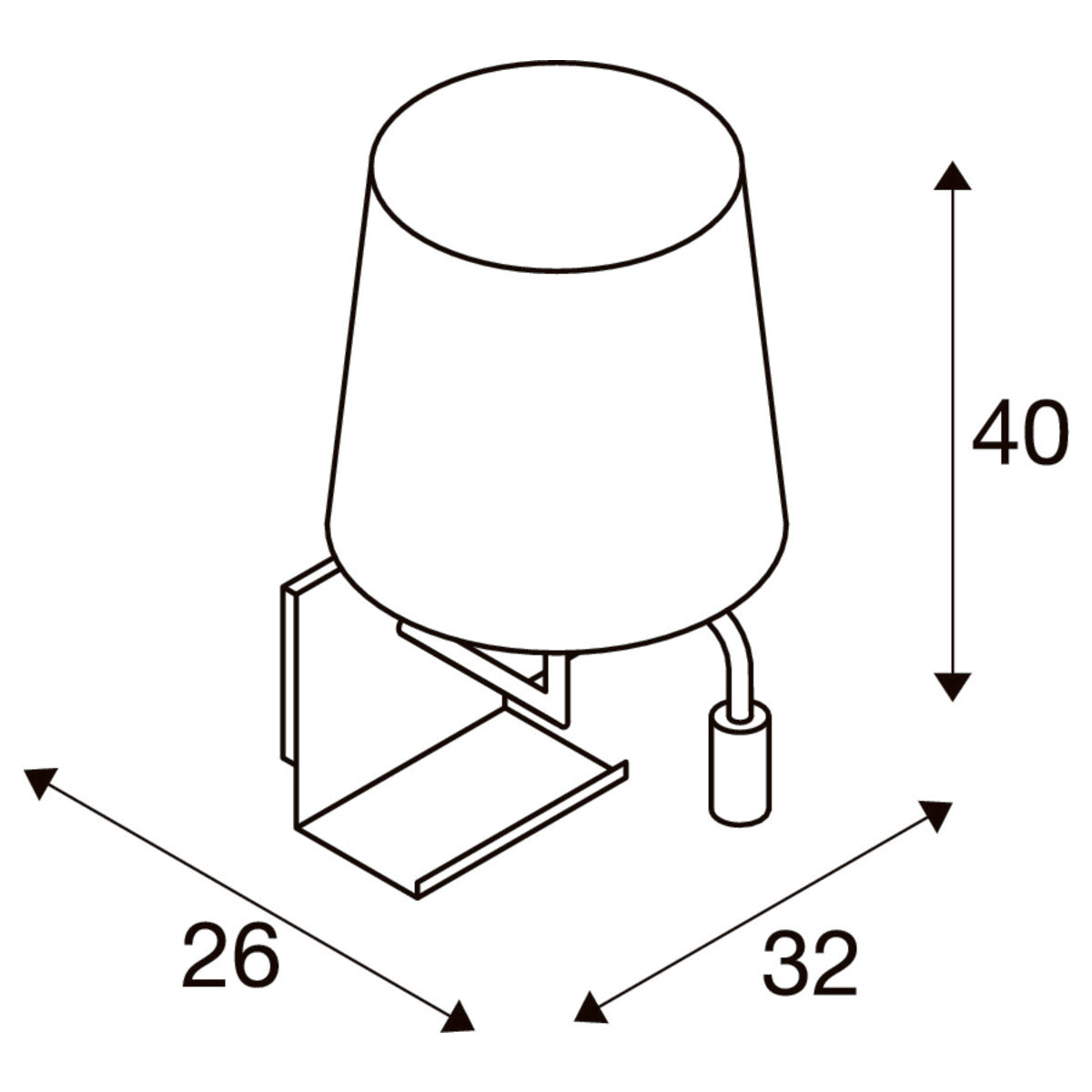 SLV SOMNILA FLEX Indoor LED Wandaufbauleuchte 3000K weiß Version links inkl. USB Anschluss
